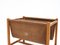 Mid-Century Modern Danish Teak and Canvas Magazine Rack 4