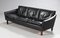 Mid-Century Danish Black Leather Sofa, 1960s 2