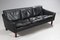 Mid-Century Danish Black Leather Sofa, 1960s 4