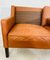 Cognacfarbenes Mid-Century Ledersofa von Stouby, 1970er 3