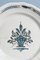French Blue and White Platter with Cul Noir, 1800s 2