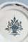 French Blue and White Platter with Cul Noir, 1800s, Image 2