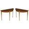 Zebrano Wood Demi-Lune Console Tables from Bevan Funnell, Set of 2 1