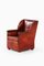 Brown Leather Easy Chair, Denmark, 1930s, Image 4