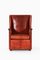 Brown Leather Easy Chair, Denmark, 1930s, Image 2