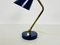 Blaue Tischlampe aus Messing von Stilnovo, Italien, 1960er 7