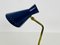 Blue and Brass Table Lamp from Stilnovo, Italy, 1960s 9