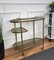 Italian Brass & Glass Octagonal 2-Tier Bar Cart with Removable Top Tray by Milo Baughman, 1970s 5