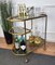 Italian Brass & Glass Octagonal 2-Tier Bar Cart with Removable Top Tray by Milo Baughman, 1970s, Image 3