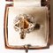 18 Karat Gold Daisy Ring with Citrine Quartz and Diamonds, 1960s, Image 7