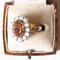 18 Karat Gold Daisy Ring with Citrine Quartz and Diamonds, 1960s 2