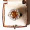 18 Karat Gold Daisy Ring with Citrine Quartz and Diamonds, 1960s 1