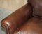 Brown Leather Armchair & Ottoman from George Smith Chelsea, Set of 2, Image 8