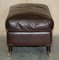 Brown Leather Armchair & Ottoman from George Smith Chelsea, Set of 2, Image 20