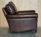 Brown Leather Armchair & Ottoman from George Smith Chelsea, Set of 2, Image 13