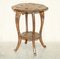 Antique Hand Carved Side Table from Libertys London, 1905, Image 1