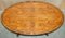 Mesa de centro vintage oval de madera de tejo con ruedas de Bevan Funnell, Imagen 8