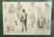 Charles Dominique Fouquerary, WWI Soldiers, 1914, acquerelli, cornice, set di 4, Immagine 16