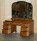 Art Deco Burr Walnut Dressing Table with Mirrors from Waring & Gillow 18