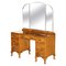 Art Deco Burr Walnut Dressing Table with Mirrors from Waring & Gillow 1
