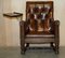 Regency Chesterfield Armchair in Brown Leather, 1810s 2