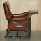 Regency Chesterfield Armchair in Brown Leather, 1810s, Image 16