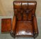 Regency Chesterfield Armchair in Brown Leather, 1810s 14