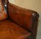 Regency Chesterfield Armchair in Brown Leather, 1810s 7