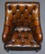 Georgian Brown Leather Desk Armchairs from George Smith, Set of 2 17