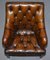 Georgian Brown Leather Desk Armchairs from George Smith, Set of 2, Image 17
