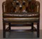 Georgian Brown Leather Desk Armchairs from George Smith, Set of 2, Image 6
