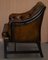 Georgian Brown Leather Desk Armchairs from George Smith, Set of 2, Image 10