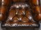 Georgian Brown Leather Desk Armchairs from George Smith, Set of 2 5