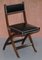 Military Campaign Dining Chairs in Leather by Kennedy for Harrods London, Set of 4 1