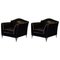 Avalon Armchairs in Black Leather by Nella Vertrina for IPE Cavalli, 2017, Set of 2 4