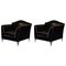 Avalon Armchairs in Black Leather by Nella Vertrina for IPE Cavalli, 2017, Set of 2, Image 4