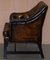Occasional Desk Armchairs in Brown Leather by George Smith, Set of 2, Image 15