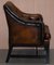 Occasional Desk Armchairs in Brown Leather by George Smith, Set of 2 13