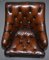 Occasional Desk Armchairs in Brown Leather by George Smith, Set of 2, Image 4