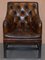 Fauteuils d'Appoint en Cuir Marron par George Smith, Set de 2 12