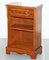 Vintage Burl Yew Wood Bedside Cupboards with Drawers, Set of 2 15