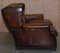 Brown Leather Sofa with Feather Cushions from Ralph Lauren 16