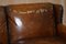 Brown Leather Sofa with Feather Cushions from Ralph Lauren 10