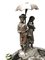 Antique Couple with Umbrella Fountain in Bronze 10