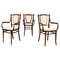 Austrian Straw and Wood Chairs from Thonet, 1900s, Set of 3, Image 1