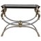 Modern Side Table in Chrome and Brass, Image 1