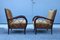 Italian Armchairs in Walnut and Golden Velvet by Paolo Buffa, 1940s, Set of 2 6