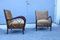 Italian Armchairs in Walnut and Golden Velvet by Paolo Buffa, 1940s, Set of 2 9