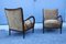 Italian Armchairs in Walnut and Golden Velvet by Paolo Buffa, 1940s, Set of 2 8