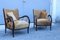 Italian Armchairs in Walnut and Golden Velvet by Paolo Buffa, 1940s, Set of 2 14